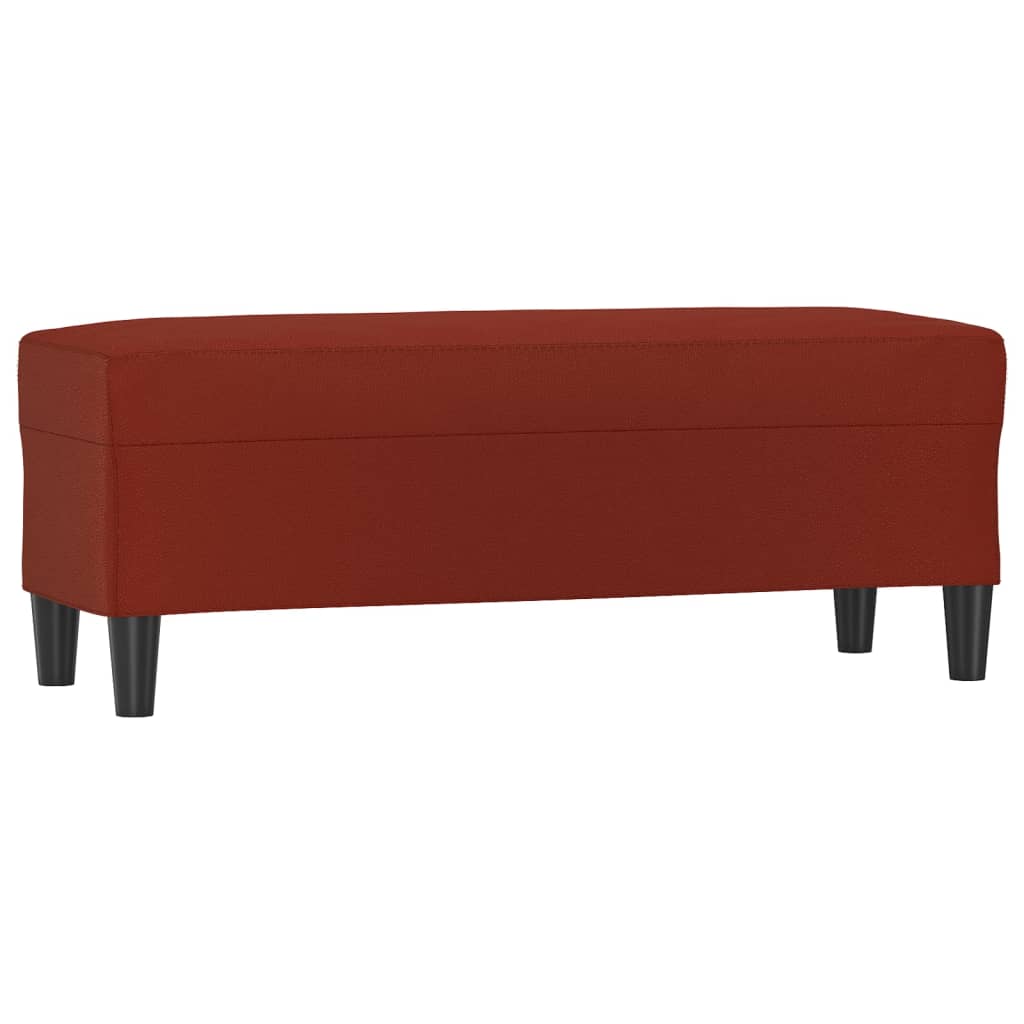 Vidaxl Bench, Wine Red, 100X35X41Cm, Upholstered with Faux Leather