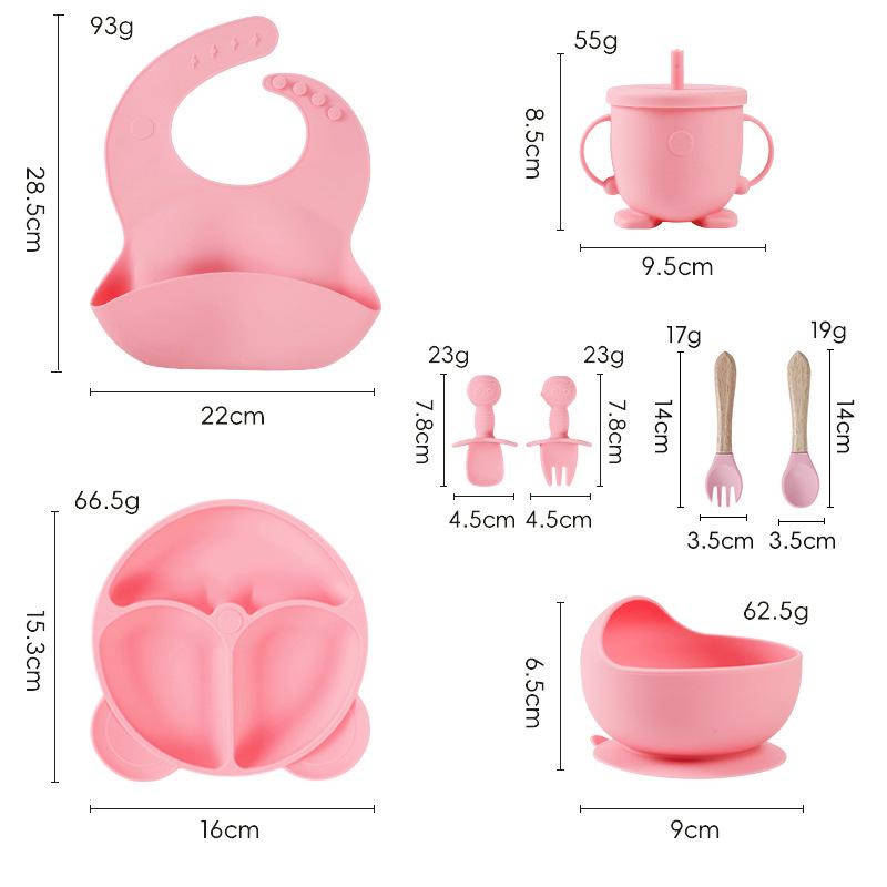 Silicone Suction Cup Bowl & Spoon Set for Babies - Children's Tableware