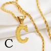 Anniyo AZ Letters Kettingen Dames Heren Verguld Initial Hanger Touwketting Engelse Letter Sieraden Alfabet Afrikaans #058002B