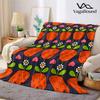 Strawberry Daisy Flannel Blanket Warm Soft Halloween Christmas Decorative Couch Warm Cozy All-Season Gift