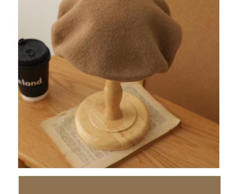 High-Quality Australian Wool Beret: Anti-Pilling, Korean Style, Solid Color, Retro Painter Hat for Girls