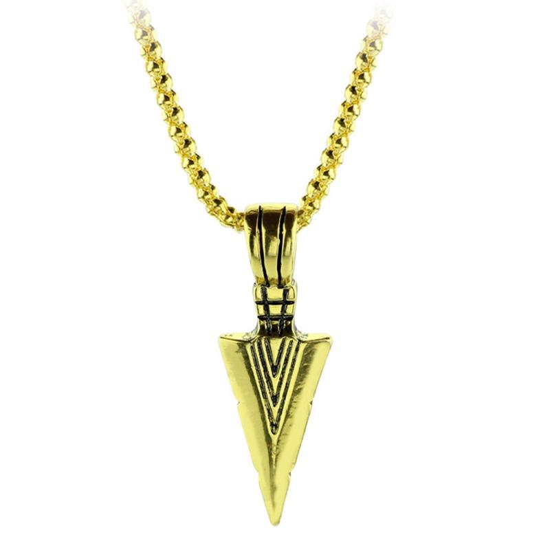 Men 'S Design Matte Long Necklace With Arrow Pendant Jewelry Chain Hip Hop Punk Rock Christmas Halloween Gift For Men
