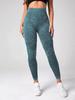 High Waist Seamless Yoga Pants - Women's Peach-Lift Tights, Washed Sanded for Fitness
