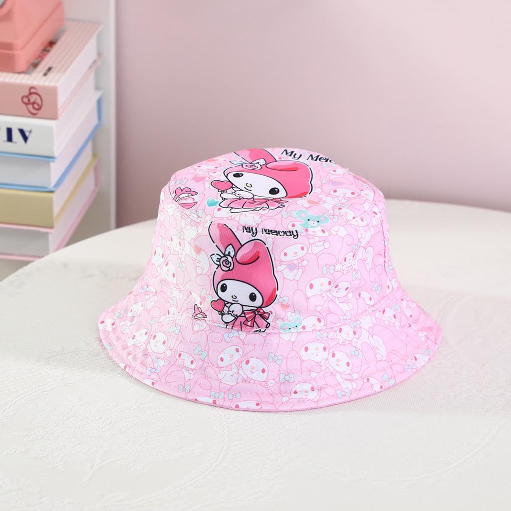 Stitch Kuromi Cartoon Print Fisherman Hat With Uv Protection For Outdoor Sun Shade