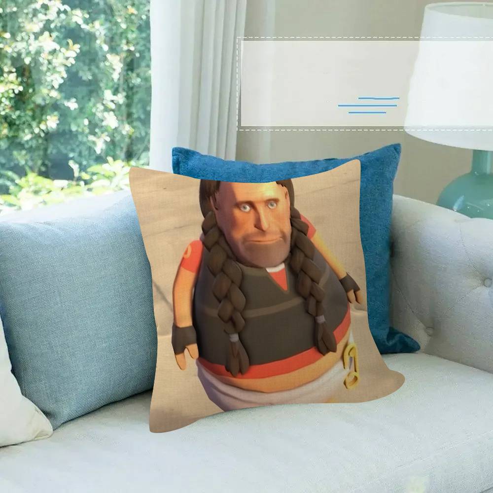 Game Hot TTeam FFortress  TF    Pillow Gift Home Office Decoration Bedroom Sofa Car Cushion Cover case x