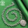 Korean 925 Sterling Silver Round Hollow Pendant Necklace High-Quality Fashion Jewelry For Women New Accessories Birthday Party