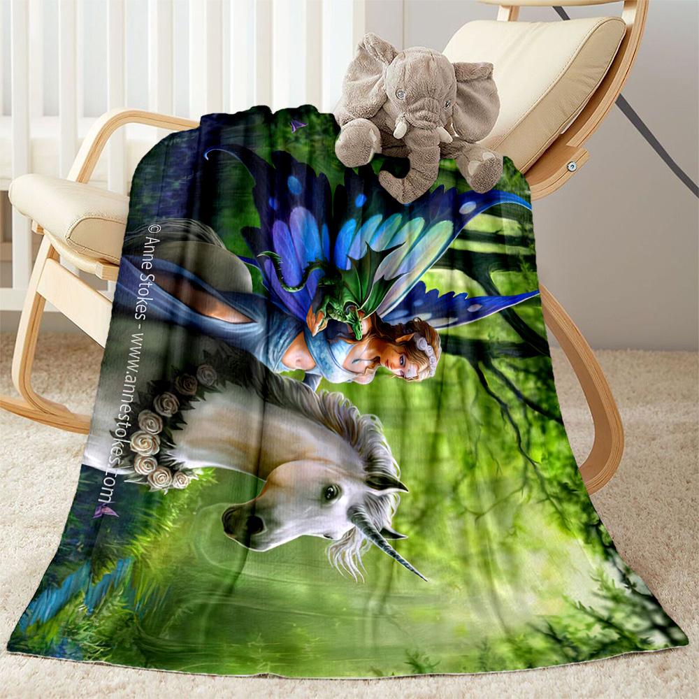 Gothic Style Blanket Comfortable Perfect for Bed Picnics Couch Four Seasons Multipurpose Playful Design Birthday Christmas Gift Blanket