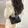 Chain Cloud Shoulder Bag PU Leather Women Crossbody Bag Fashion Pearl Handle Handbag  Wallet