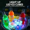 6/12Pcs Reusable Light Up Ice Cubes Glow in The Dark Ice Cubes for Drinks Waterproof Glowing Party Wedding Bars Decoration