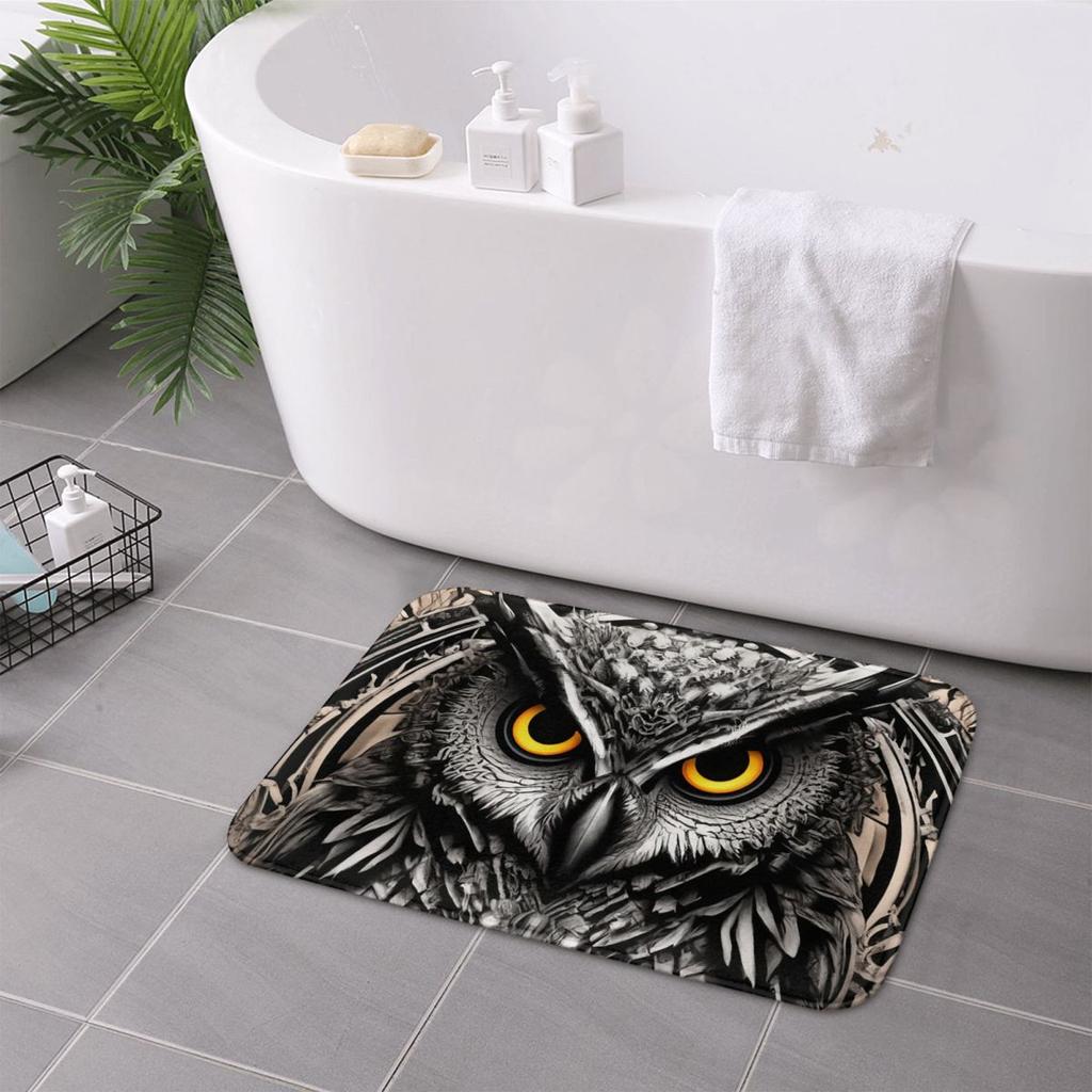 Owl Beliefs Print Anti-slip Doormat Floor Mat Washable Carpet Rug for Kitchen Entrance Home Bathroom Living Room Footpad Mats