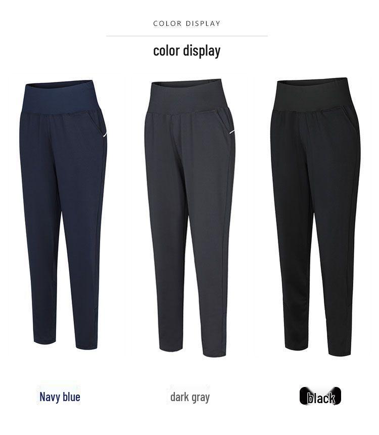Women's High Waist Quick-Dry Yoga & Running Pants with Zipper Pockets