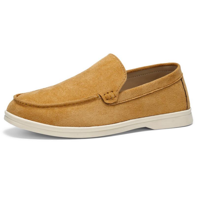 Men's Faux Suede Loafers Spring Autumn Office Outdoor Driving Casual Single Shoes Comfy Slip-on Walking Shoes Large Size 39-47