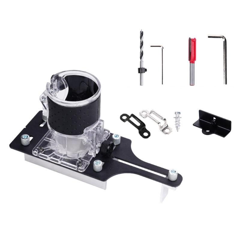 2 in 1 Slotting Assistant Positioner Limiter Set Accuracy Marking Adjustable Fence Limiter for Cabinet Assembly