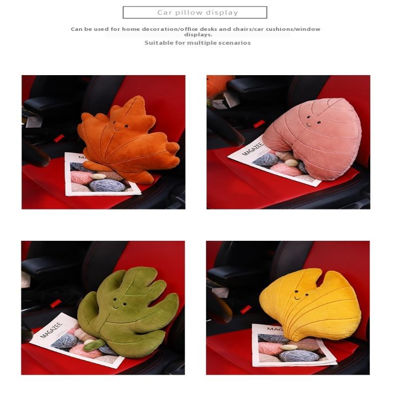 Simulation Leaves Plush Hug Pillow Cartoon Maple Leaves Soft Stuffed Plant Soft Plushies Kids Toys For Girls Home Decor