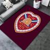 Heart Football Custom Name Carpet Rug For Living Room Bedroom Home Sofa Decoration Kids Play Nonslip Floor Mat