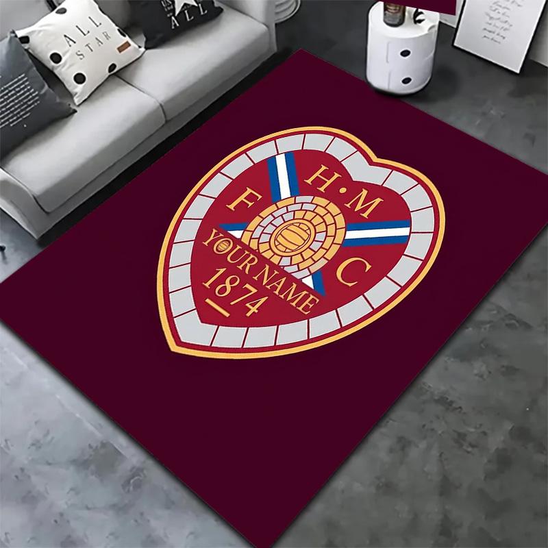 Heart Football Custom Name Carpet Rug For Living Room Bedroom Home Sofa Decoration Kids Play Nonslip Floor Mat