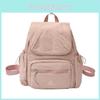 Nylon Travel Solid Color Backpack For Students With Laptop Sleeve For Casual Use