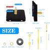 DOITOOL Silence Quartz Clock Movement Silent Clock Mechanism Long Shaft Replacement Clock Kits Wall Clock Movements Mechanism Parts with 3 Hands No