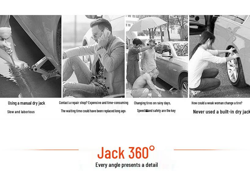 12V Multi-Functional Electric Car Jack and Wrench Set