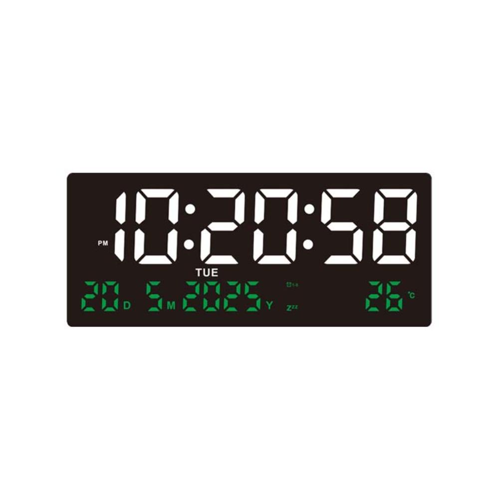 Time/Date/Week/Temp Display Digital Wall Clock 12/24H Electronic Table Clock  Living Room