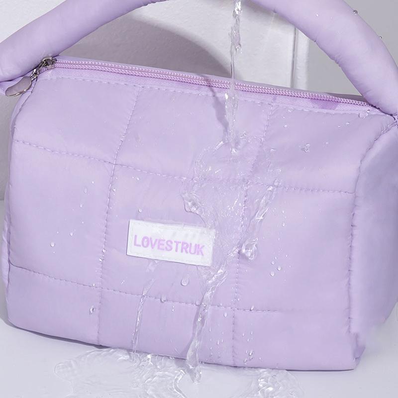 Fashionable Large Capacity Square Handbag Style Makeup Bag Travel Cosmetic Bag Waterproof Polyester Women'S Toiletry Bag
