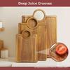 Wood Cutting Board Set Dual-Sided Kitchen Chopping Serving Tray Pizza Steak Deli Pastries