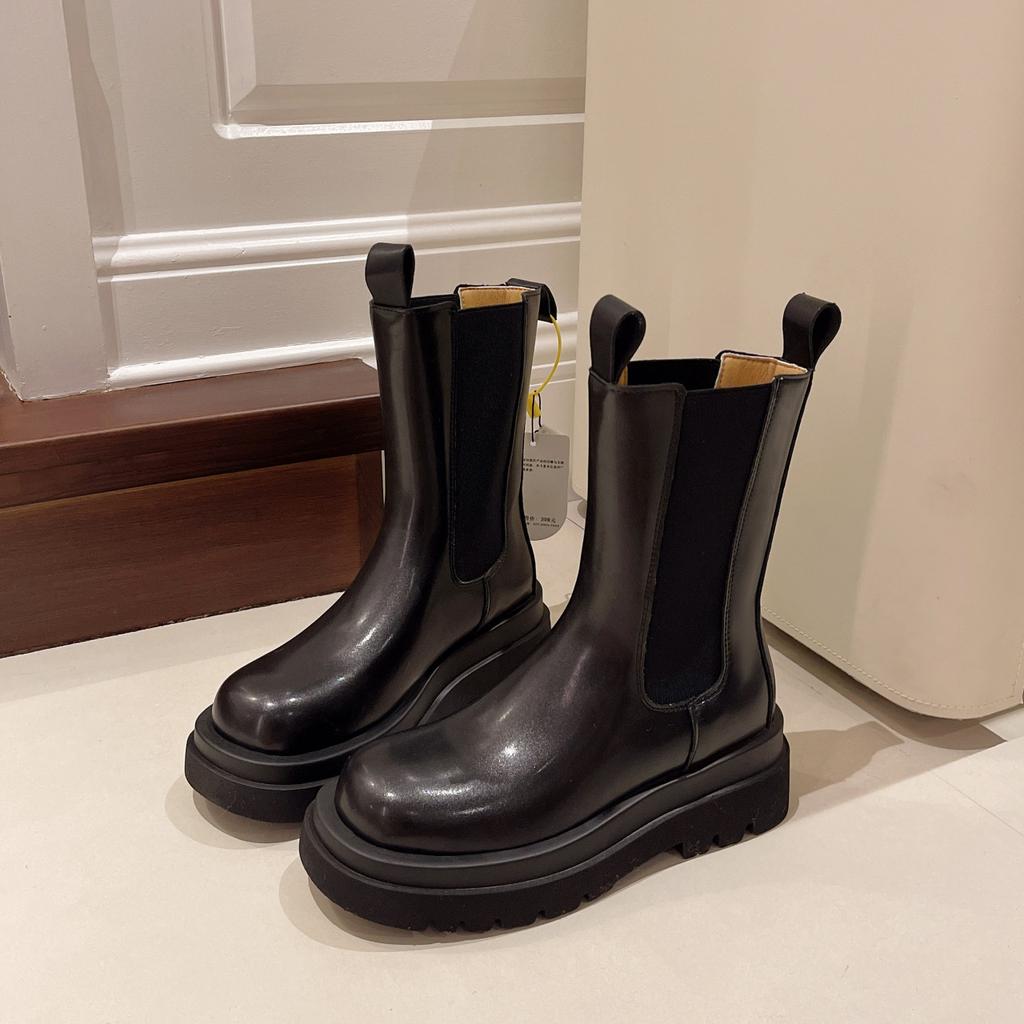 Martin boots women's new spring and autumn women's Chelsea pipe boots medium tube thick-soled short boots women's boots