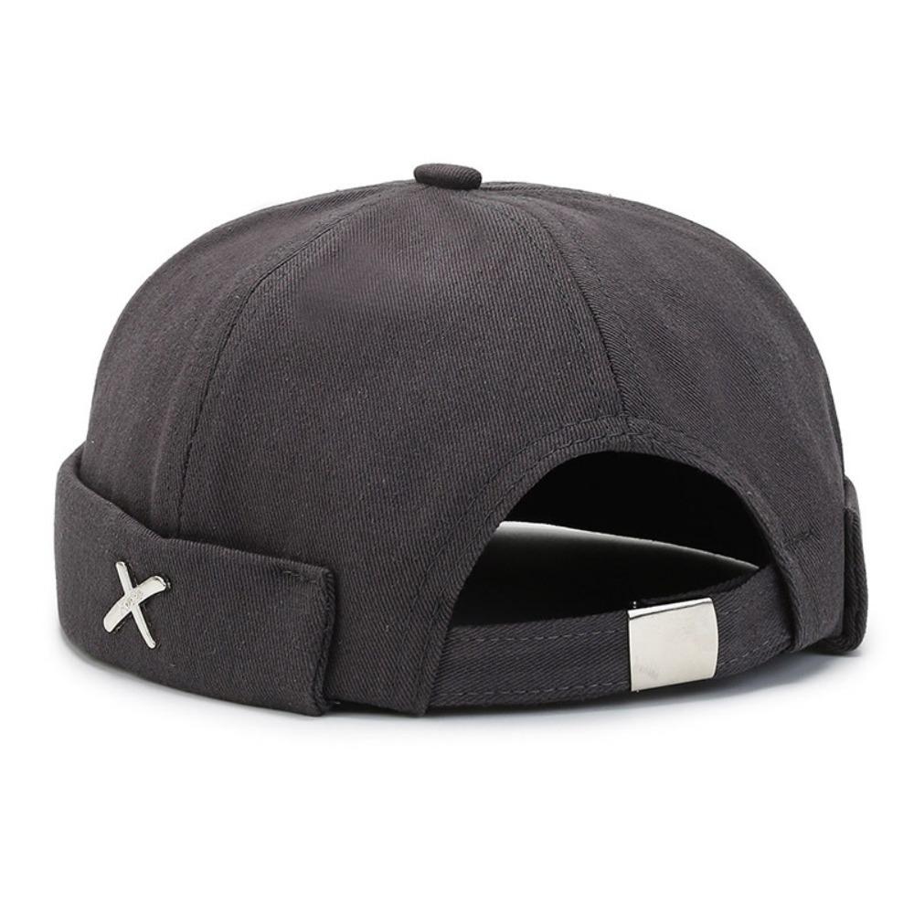

Vintage Beanie Hat Hip Hop Casual Melon Caps Fashion Brimless Skullies Cap Outdoor сірий