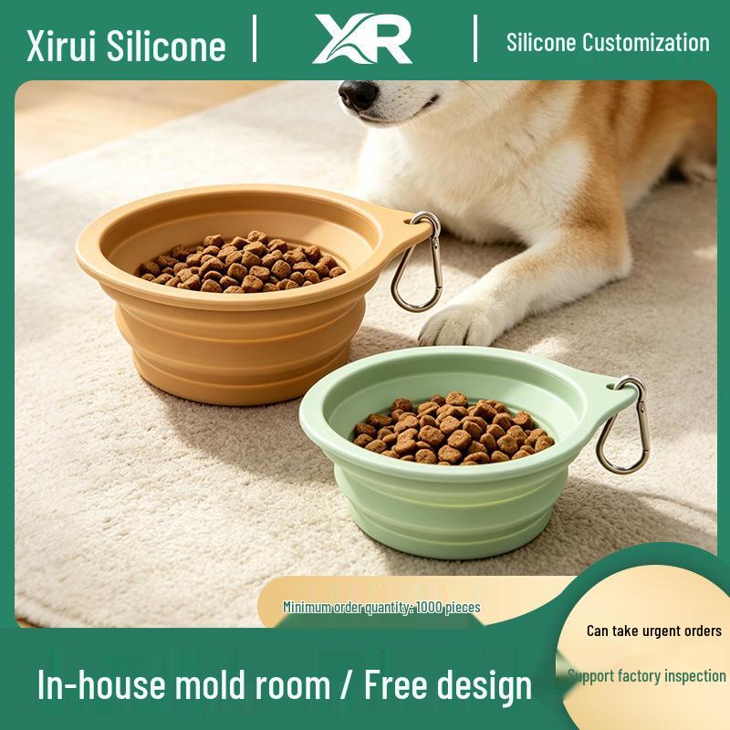 Portable Foldable Silicone Pet Bowl for Dogs & Cats - Outdoor Food & Water Bowl