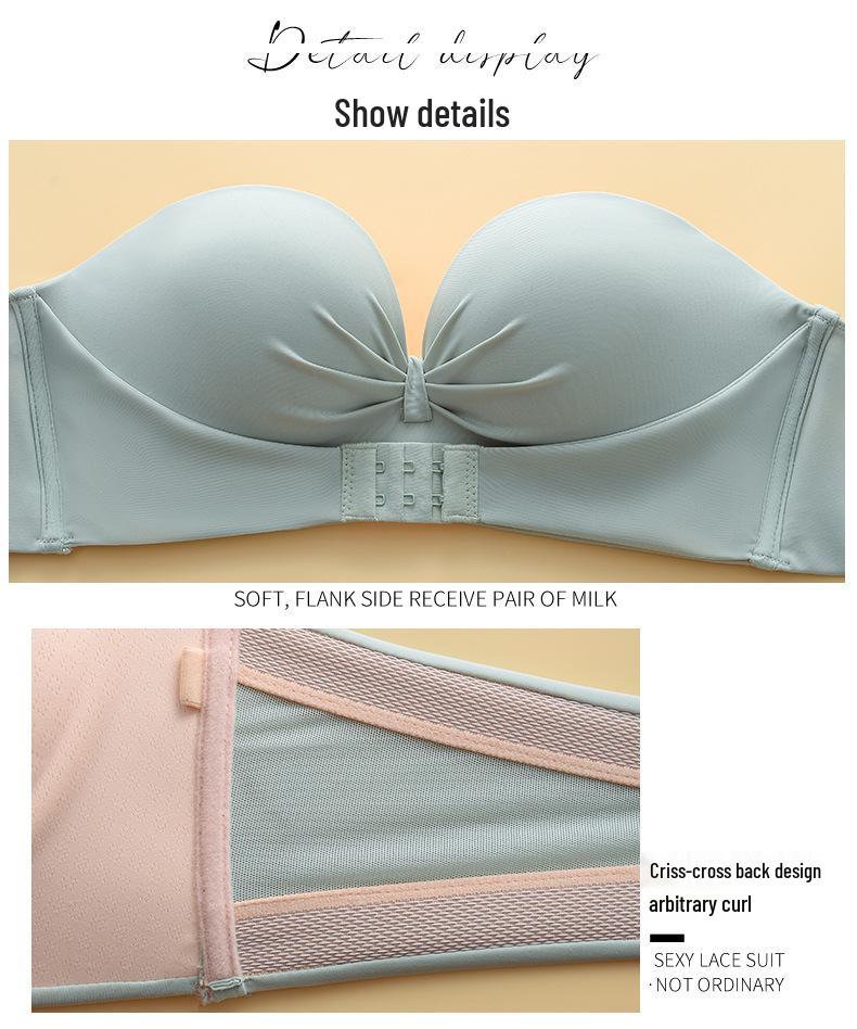 Strapless Non-Slip Push-Up Bra for Small Chest - Invisible Backless Bra for Wedding Dress