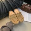 Thick-soled bag head and half slippers, women wear new hole shoes in summer, and a pair of cool slippers