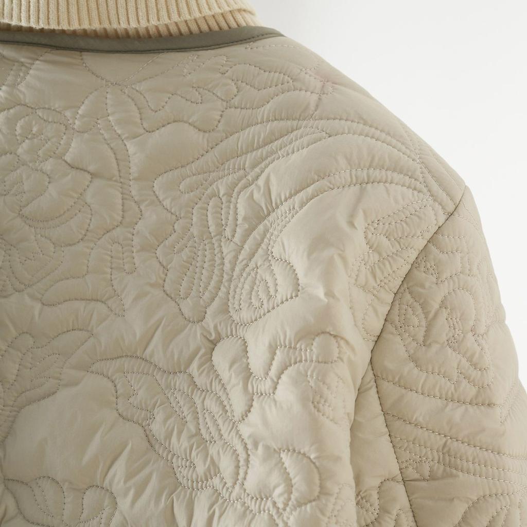 Chaqueta de Algodón de Fragancia Pequeña a Contraste de Color con Nueva Chaqueta de Algodón de Temperamento Intelectual Cálida y Engrosada para Otoño e Invierno