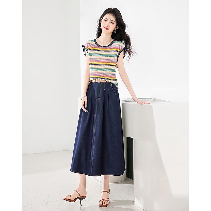 Elegant Mixed Texture Summer Women's Set