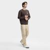 FILA Sweatshirts Men's Earth Umber Crew Neck Moderate Regular F11M439211FDR