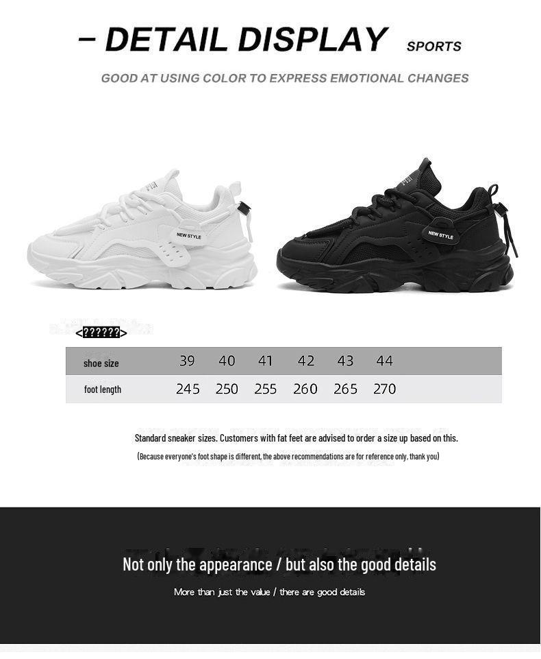 2024 Men's Breathable Black Mesh Sports Shoes with Thick Sole - Casual, Heightened, Safety Work Design