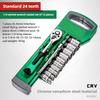 Industrial Grade Socket Key Set, Convenient Car Repair Tool, Manual Tool, Set Key,Cathrac KeySet 1/4 3/8 1/2 Car Repair Key Tool