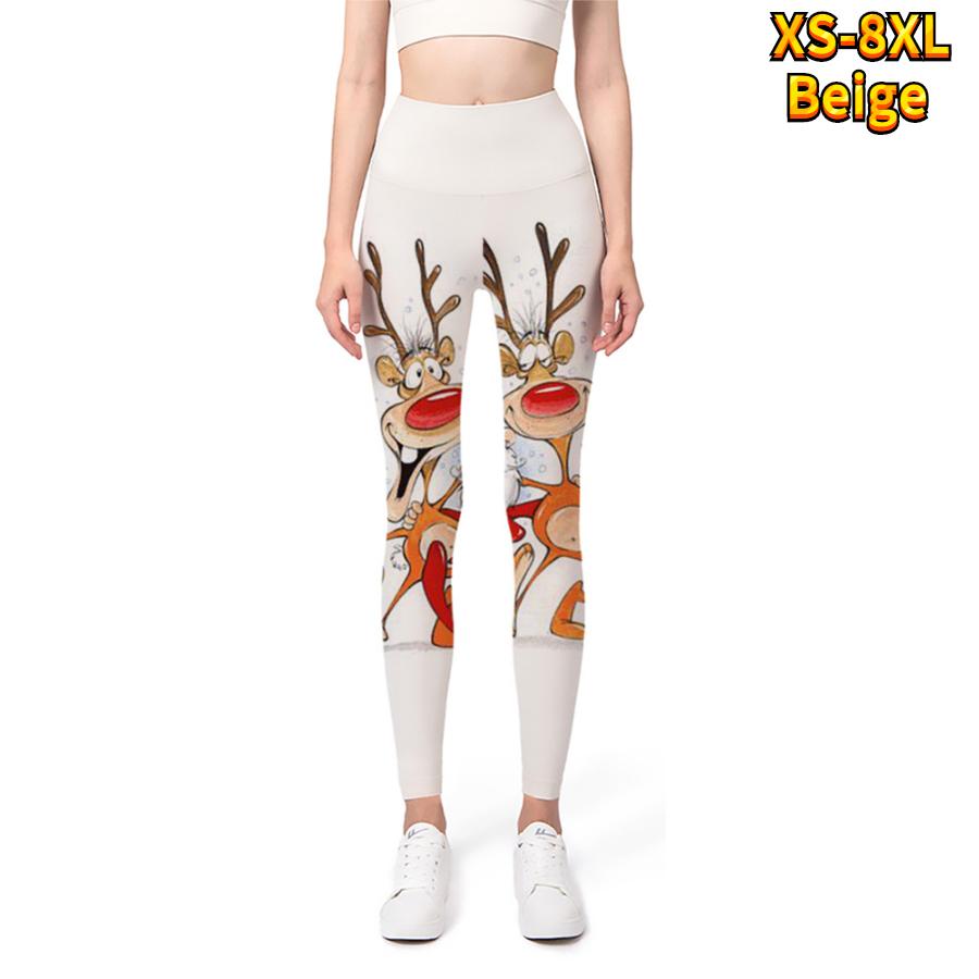 

Женские бежевые леггинсы с маленьким осликом и эластичными леггинсами для йоги, штаны для фитнеса, бега, спортзала, активного отдыха XS бежевый