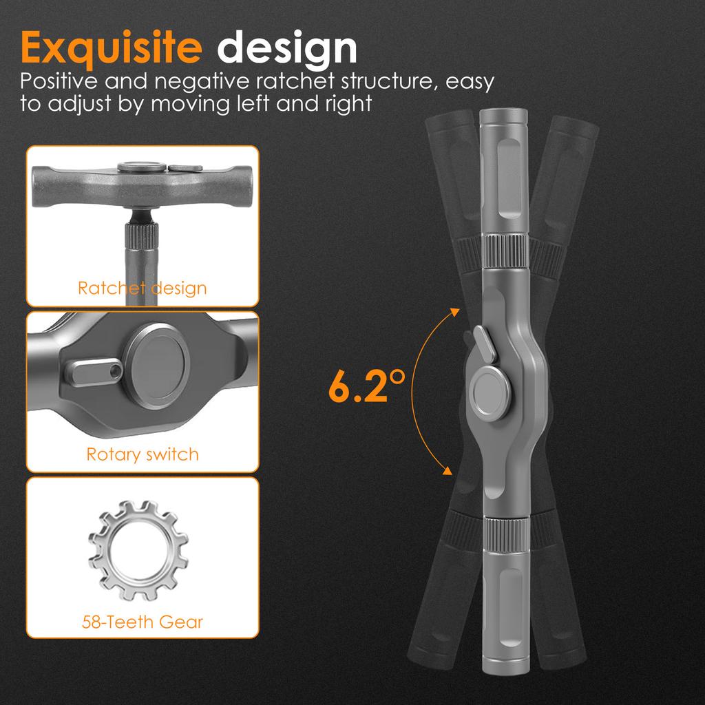 42 in 1 Magnetic Screwdriver Set Multi-functional Ratchet Screwdriver Set Multi Bit Drive Set for Furniture Computer Repair Tool