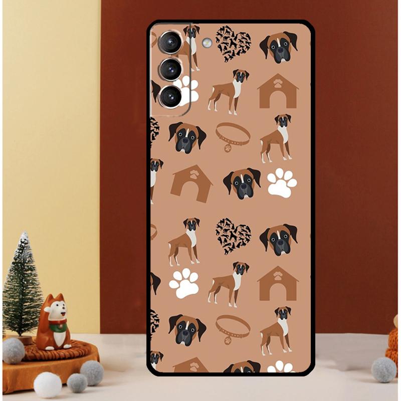 Boxer Dog Case For Samsung Galaxy S25 S26 Ultra S21 S22 S20 S23 S24 Ultra S10 Plus S25 FE Cover Funda