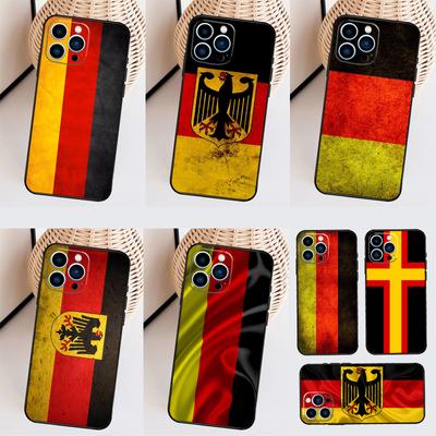 Germany Flag Banner Cover Case For iPhone 14 Pro 11 16 15 Pro Max 12 13 Mini Plus XS X XR Funda