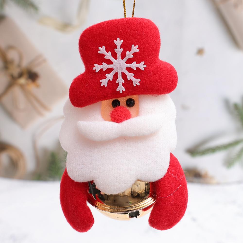 12/1Pcs Christmas Plush Doll Ornaments Santa Claus Snowman Xmas Tree Hanging Pendants Home Xmas New Year Party Decorations Gifts