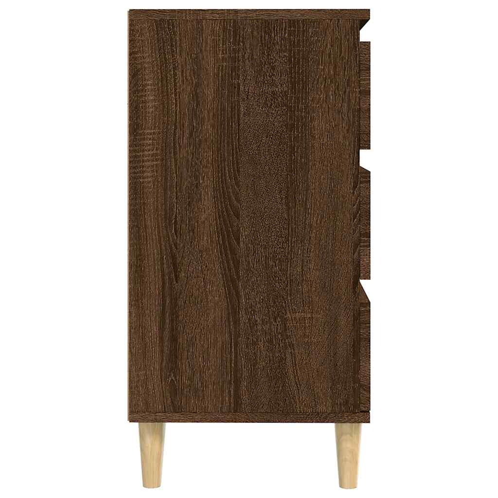 Sideboard in Brown Oak Look 23.6 x 13.8 x 27.6 in (60 x 35 x 70 cm) Engineered Wood