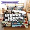 Σετ Κουβέρτας Κλινοσκεπασμάτων με Σχέδιο GTA Κάλυμμα Κουβέρτας Μαξιλαροθήκη Διακόσμηση Σπιτιού Δώρο (1 * παπλωματοθήκη + 2 * μαξιλαροθήκη, χωρίς πυρήνα)