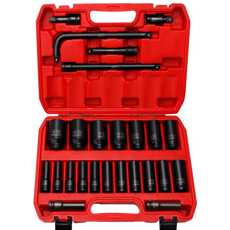 1/2" Heavy-Duty 25-Piece Impact Socket Extension Set for Electric Wrenches