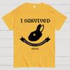 I Survived The Rabbit Of Caerbannog 932A.D Unisex 100% Cotton Summer Casual Cool Loose T-Shirt