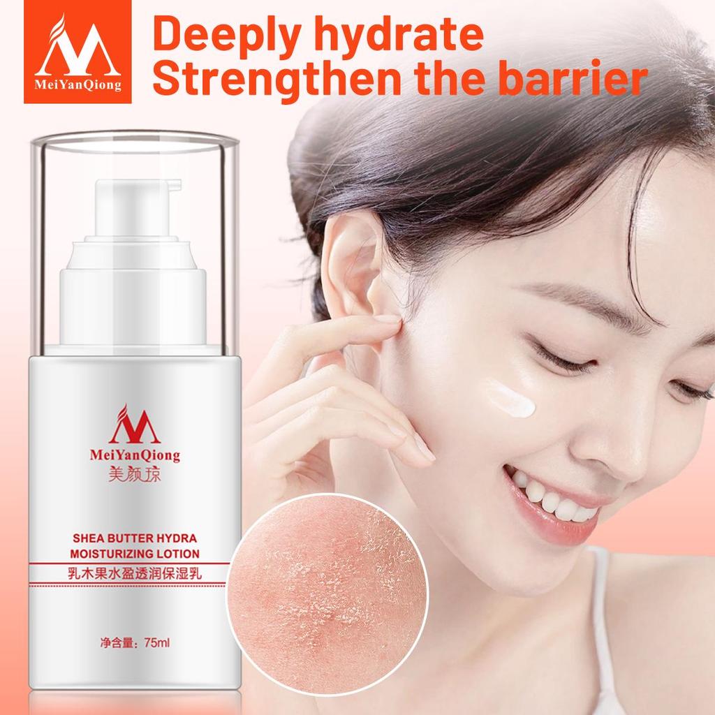 Emulsione viso al burro di karité Idra Lozione idratante Cura della pelle Crema per il viso Anti-età Sbiancamento Bellezza Make Up Siero Crema da notte