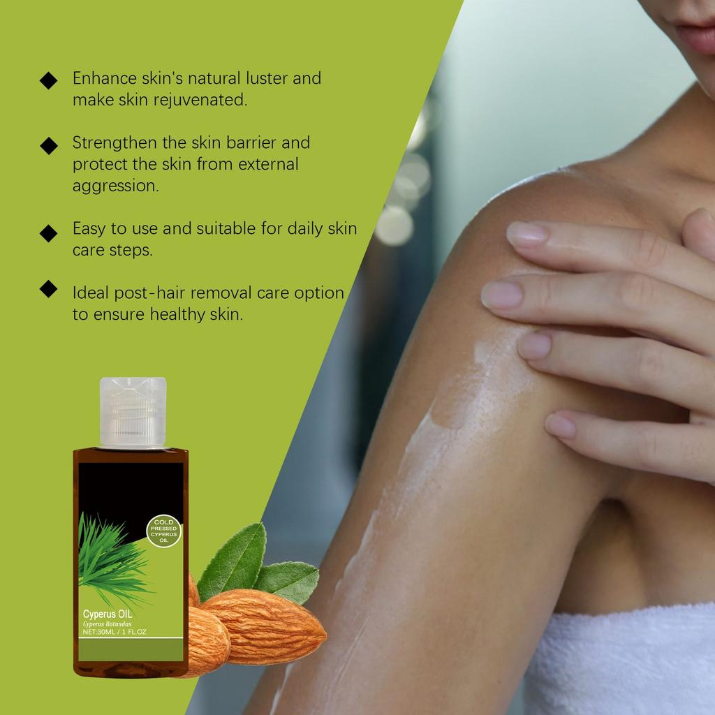 Cyperus Rotundus Oil,Cyperus Hair Removal Oil Plant Oil Gently Cares For Smooth Body Skin Hair Removal Care Oil 30ml
