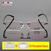 Customize Prescription Glasses Men Women Leisure Myopia Hyperopia Spectacles Rectangle Rimless Eyeglasses Fill Resin Lenses 2645