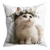 New White Cat Dream Print Pillowcase Atmosphere Decorative Cushion Pillowcase