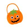 Felt Candy Bag With Pumpkin Shape Spacious Storage Bucket Holiday Themed Accessory For Children Parties